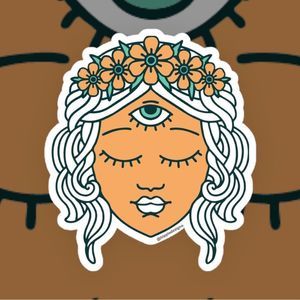 Goddess Girl Glossy Sticker